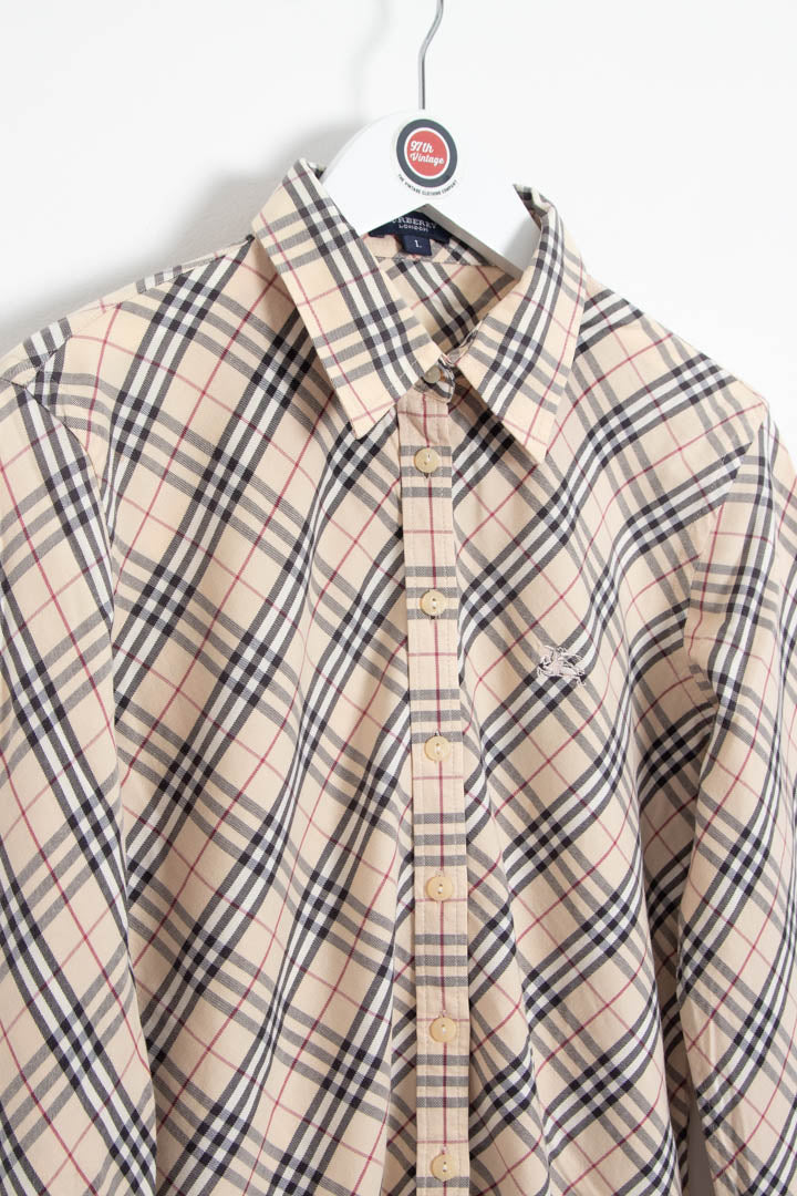 Image of Women's Burberry Nova Check Long Sleeve Shirt (M)