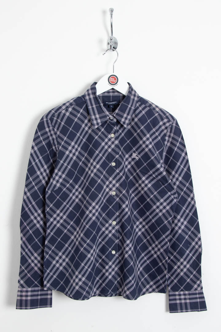 Image of Women's Burberry Long Sleeve Checkered Shirt (M)