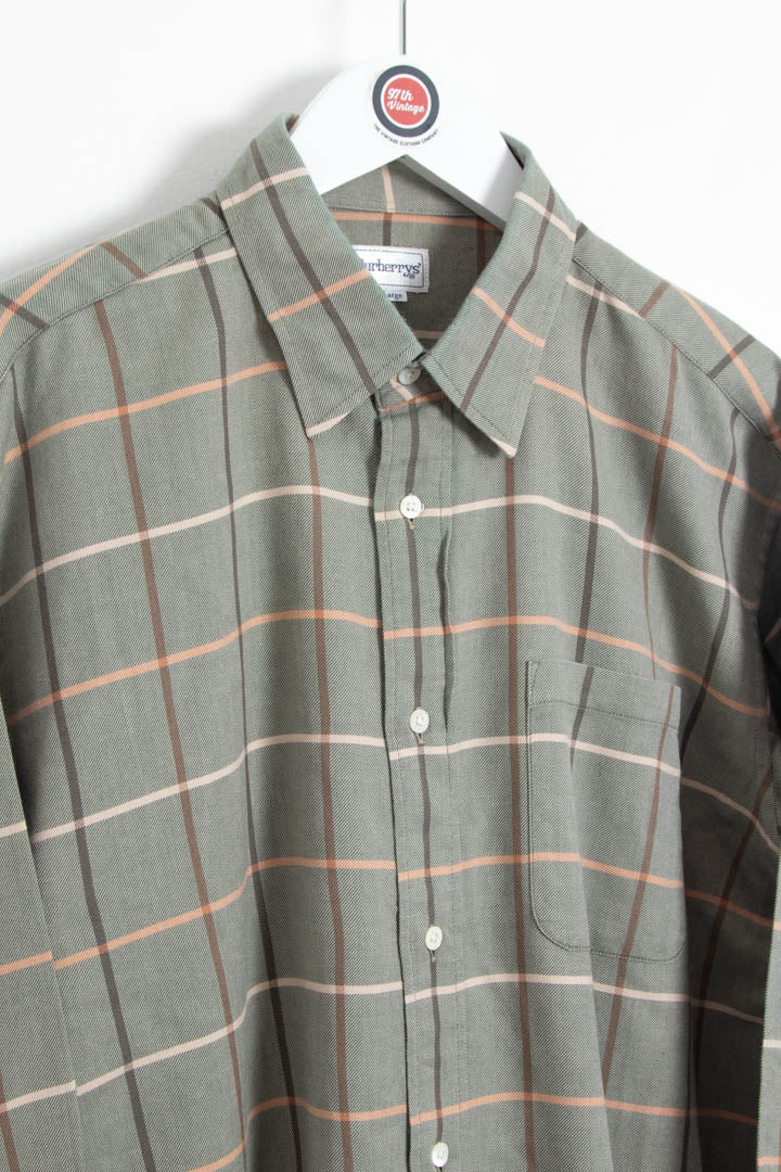 Image of Burberry Long Sleeve Checkered Shirt (L)