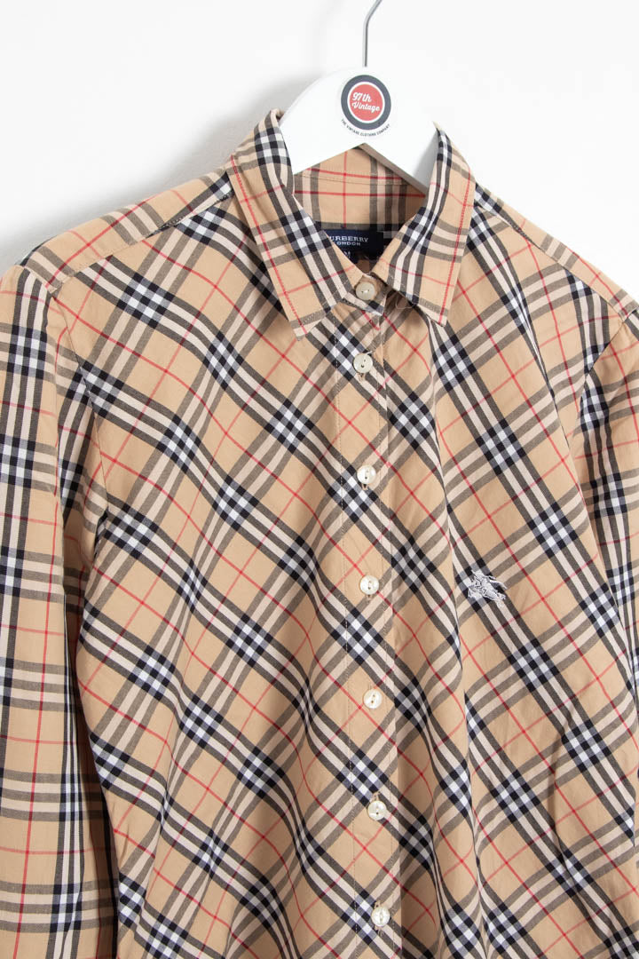 Image of Women's Burberry Nova Check Long Sleeve Shirt (M)