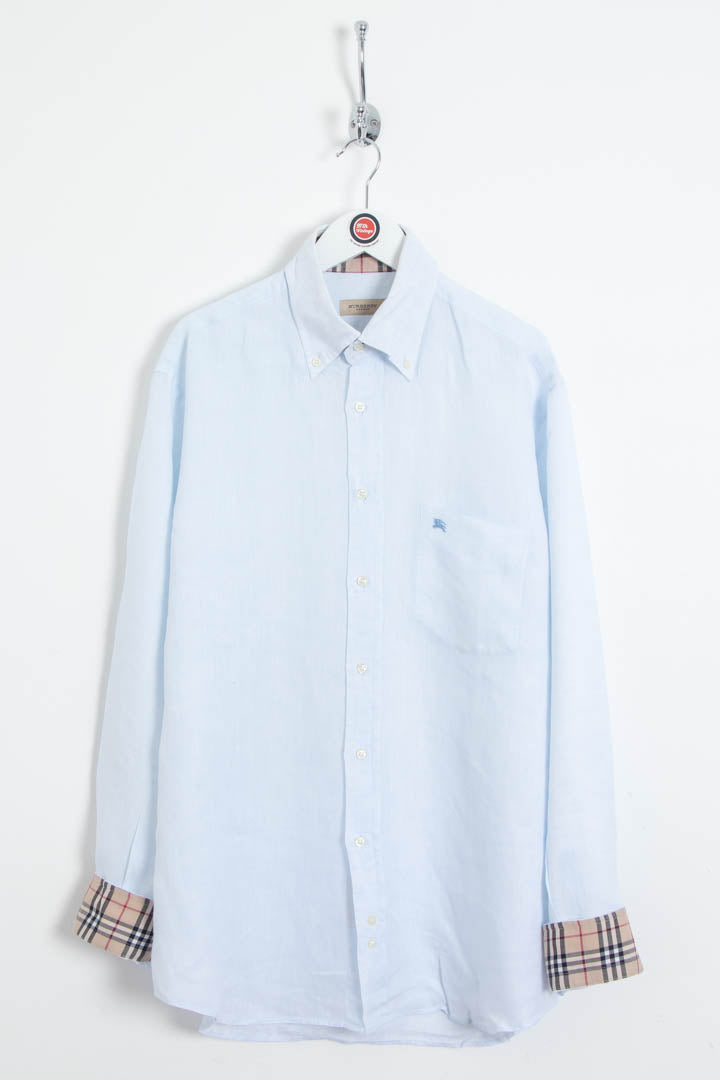 Image of Burberry Long Sleeve Linen Shirt (M)