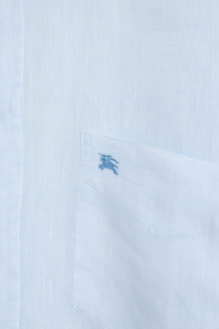 Image of Burberry Long Sleeve Linen Shirt (M)