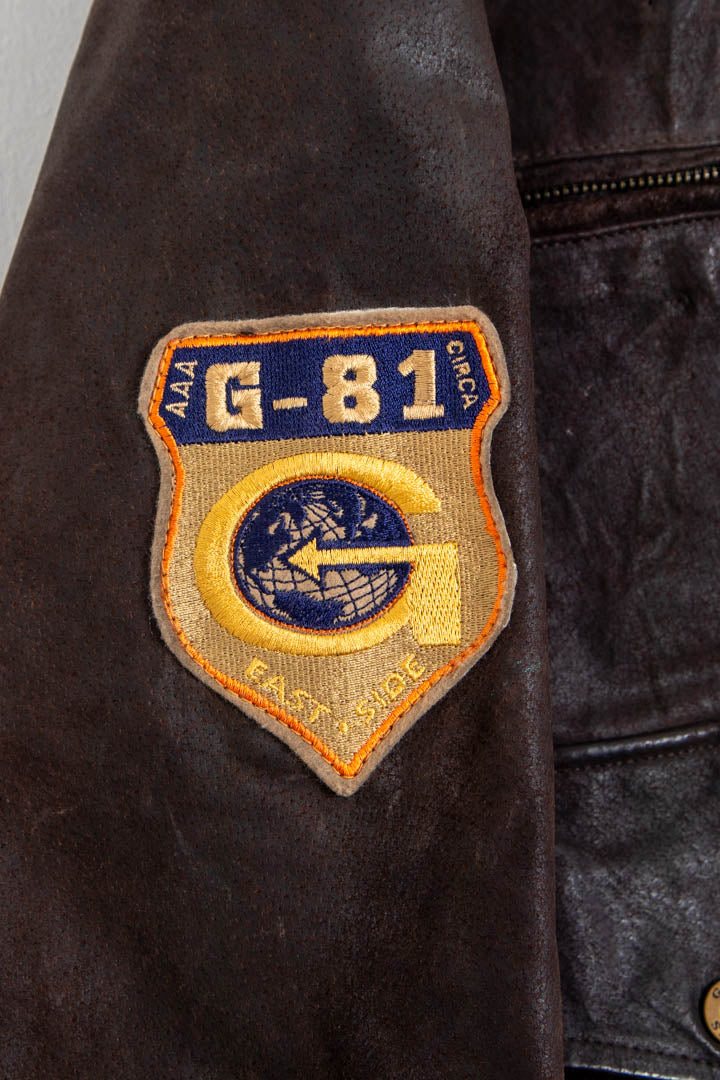 Image of Guess Leather Bomber Jacket (XL)