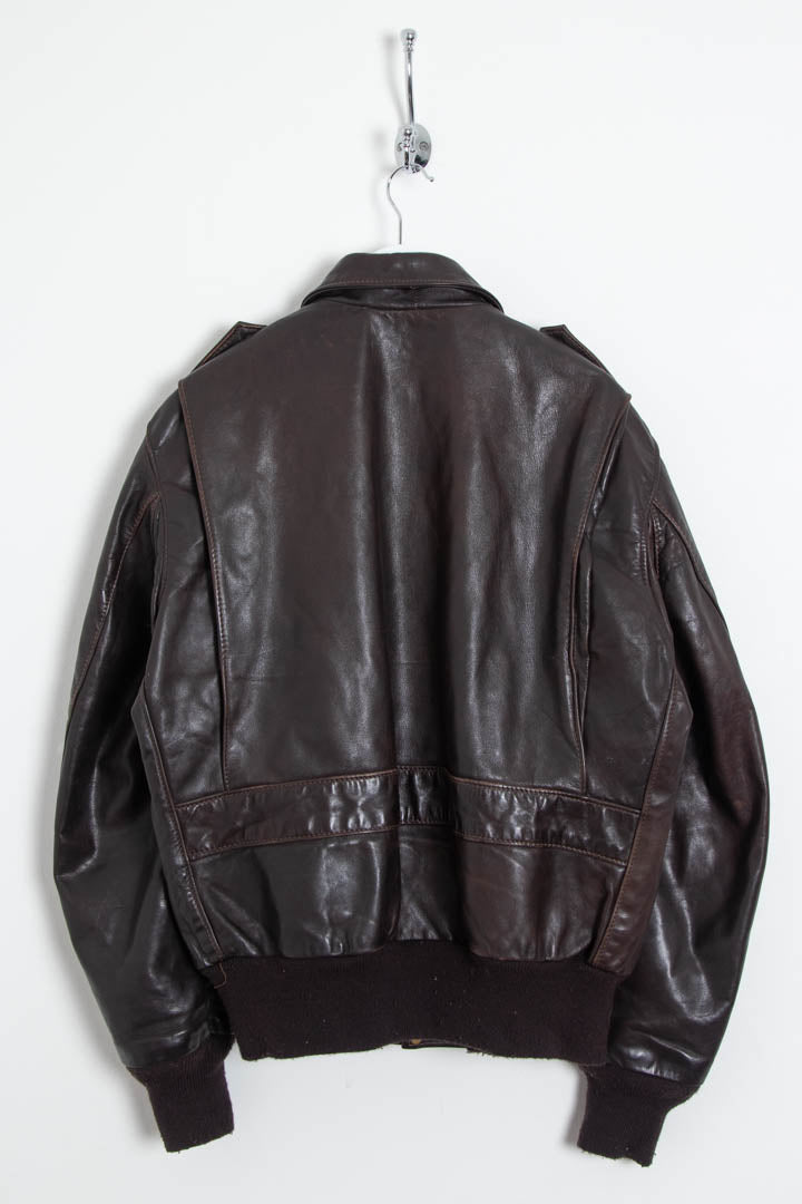 Image of Schott NYC A-2 Style Leather Bomber Jacket (S)