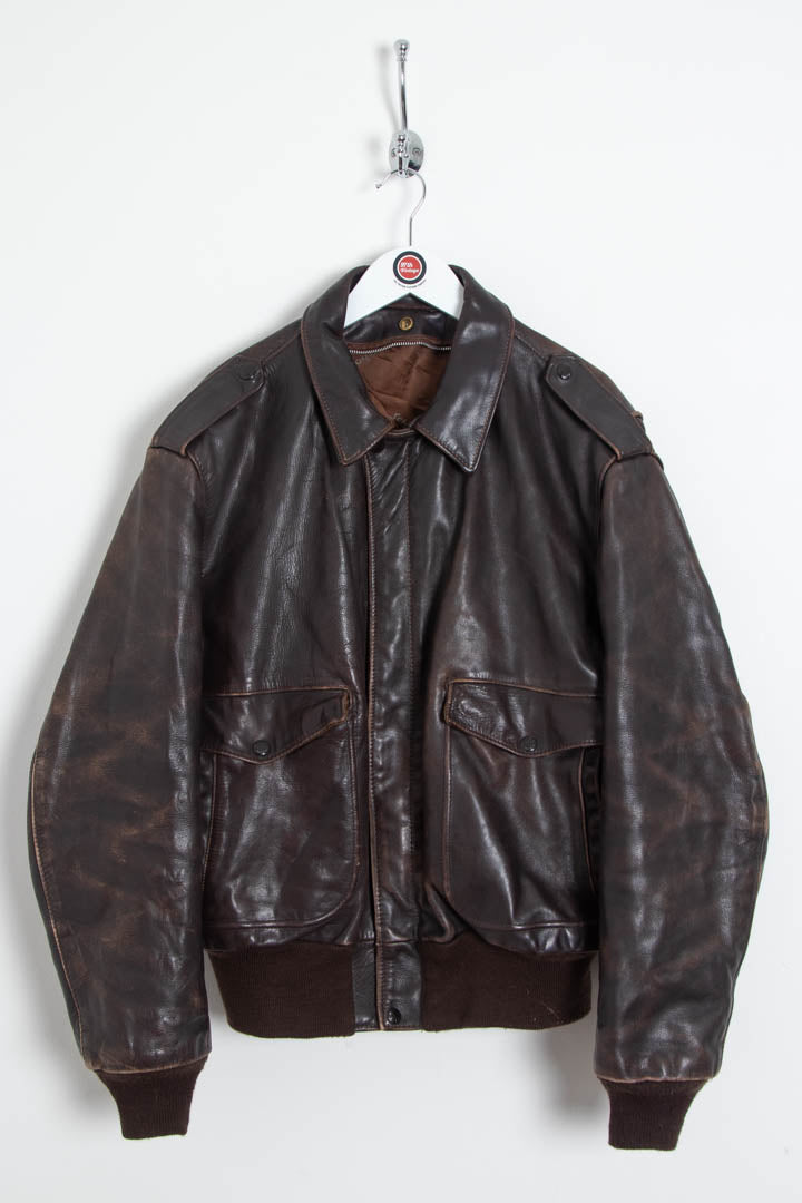 Image of Schott NYC A-2 Style Leather Bomber Jacket (M)