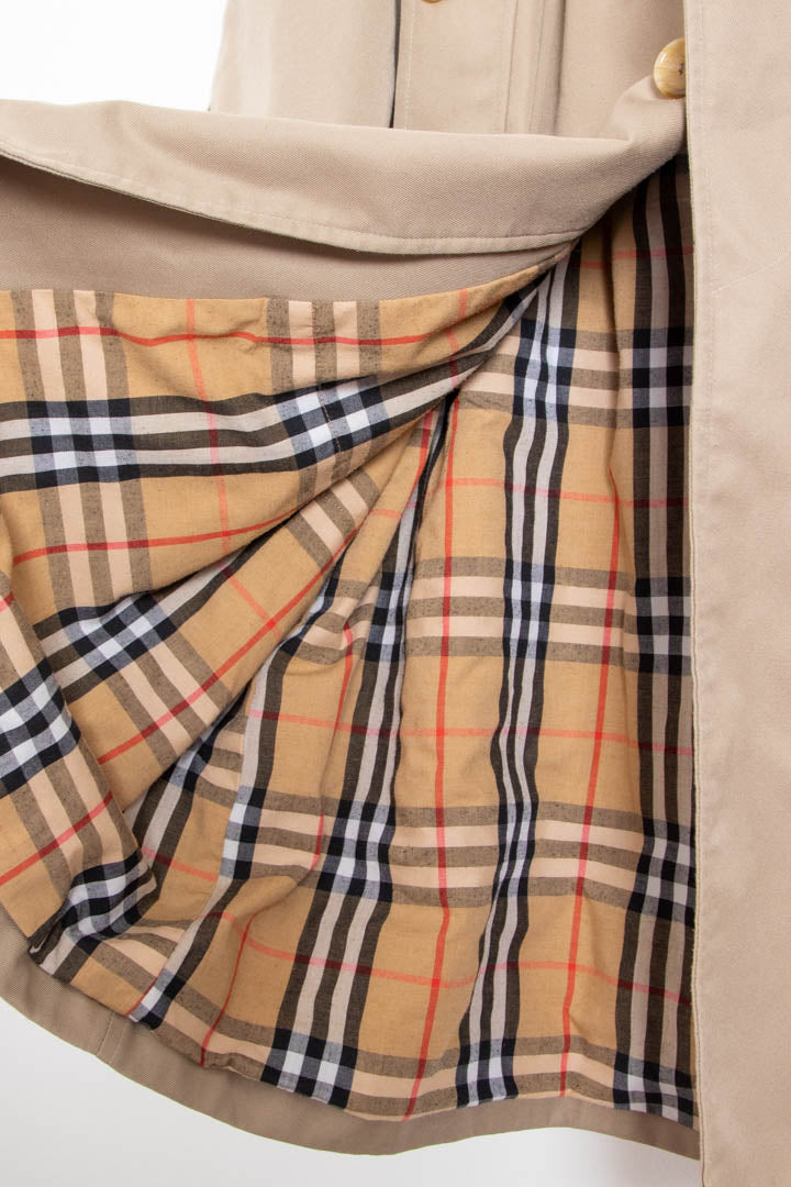 Image of Burberry Nova Check Lined Trench Coat (XL)