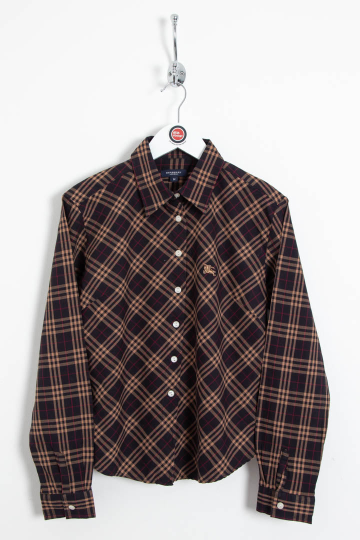 Image of Women's Burberry Long Sleeve Checkered Shirt (S)