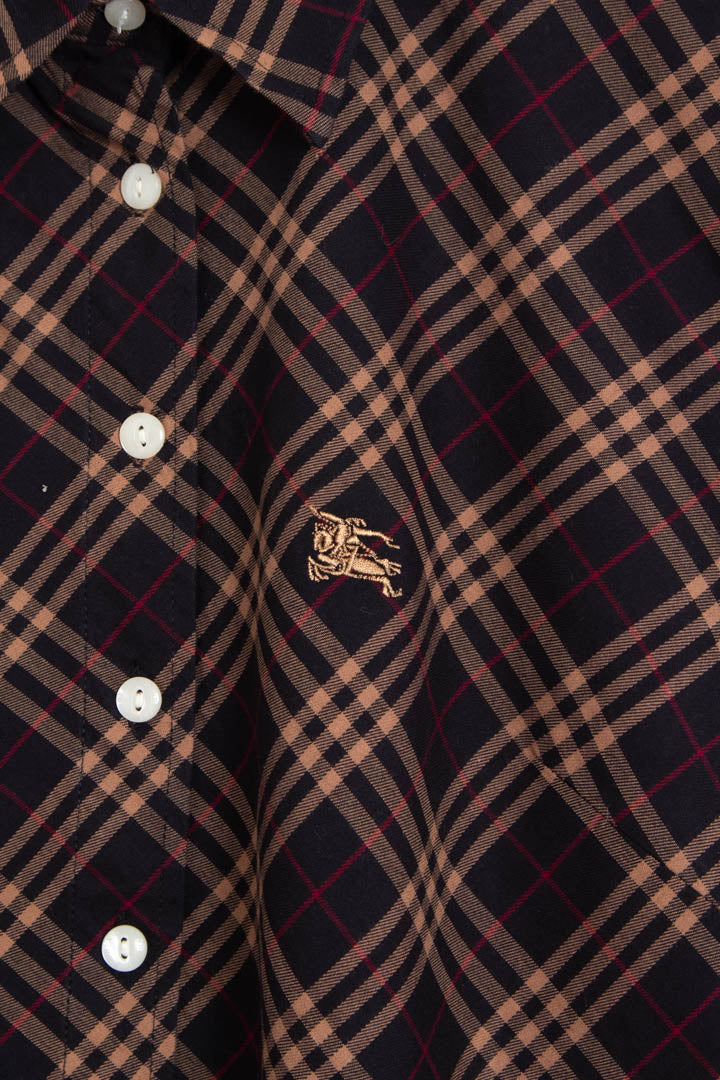 Image of Women's Burberry Long Sleeve Checkered Shirt (S)