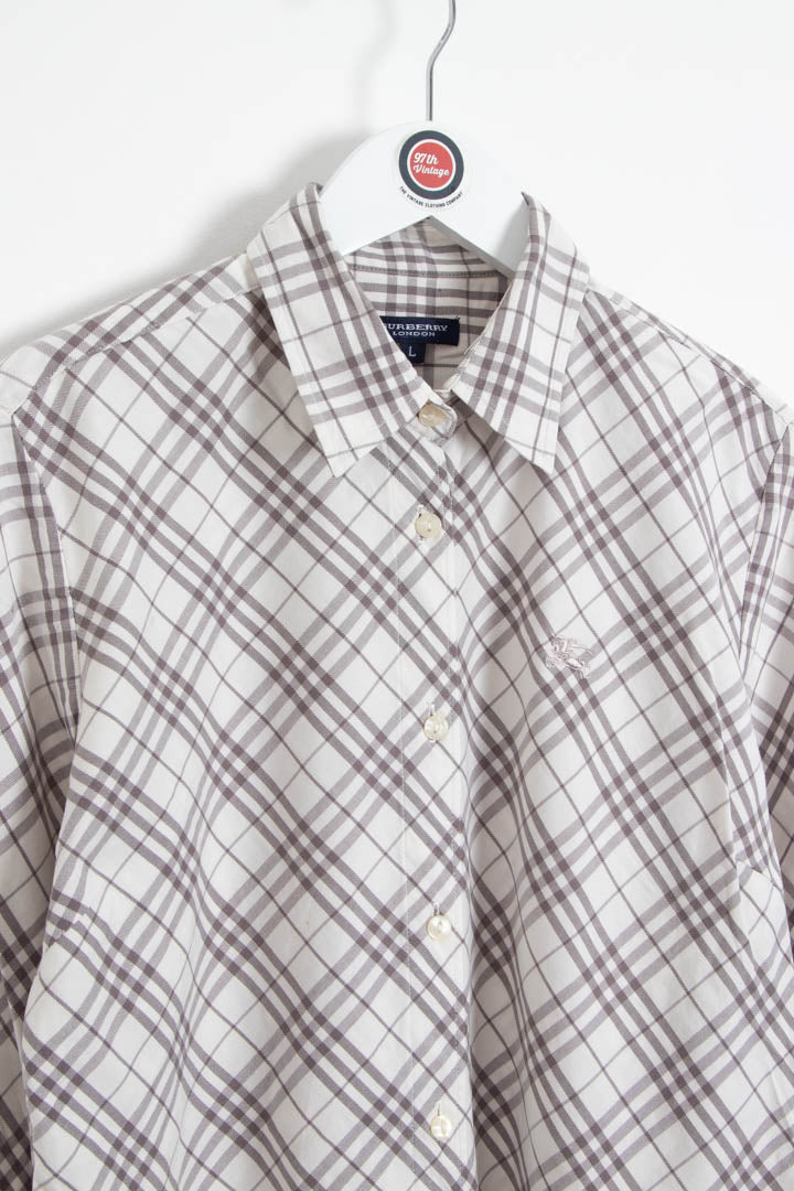 Image of Women's Burberry Nova Check Long Sleeve Shirt (M)