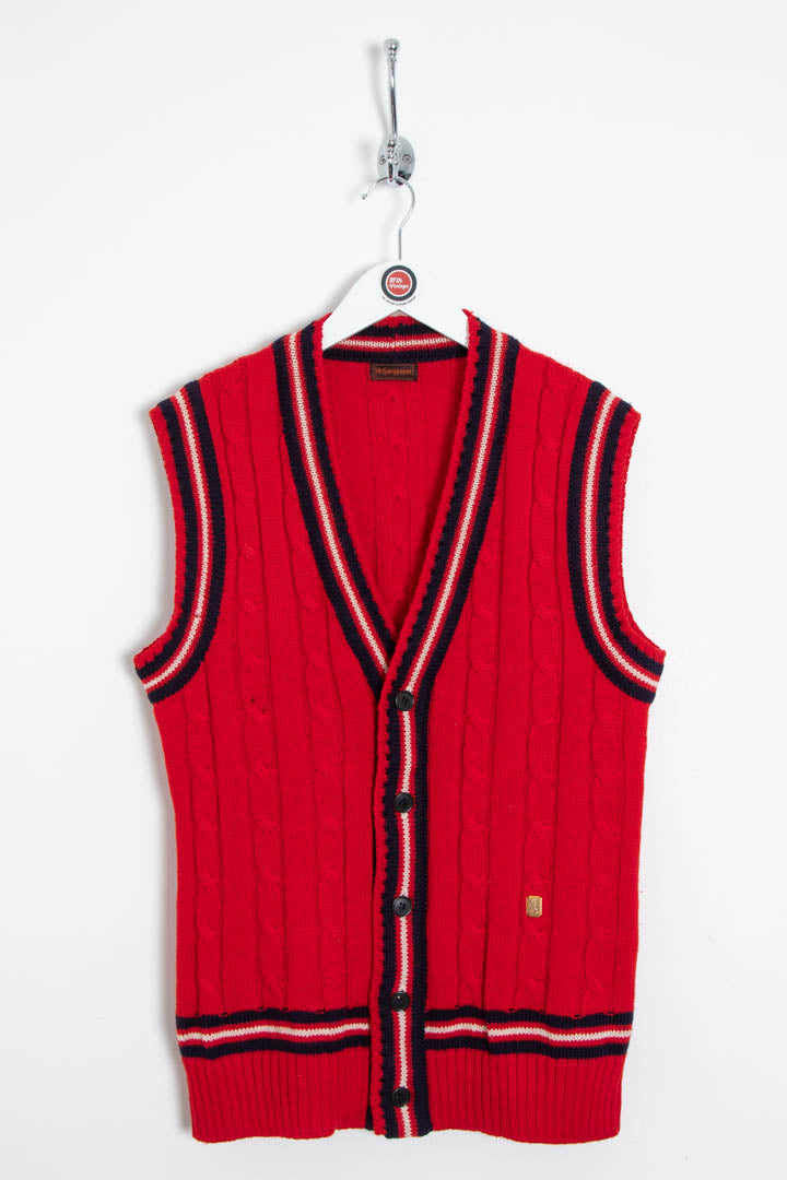 Image of Yves Saint Laurent Cable Knit Cardigan Vest (L)