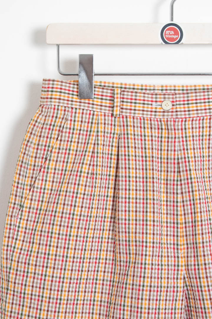 Image of Women's Christian Dior Sports High Waisted Gingham Shorts (M)
