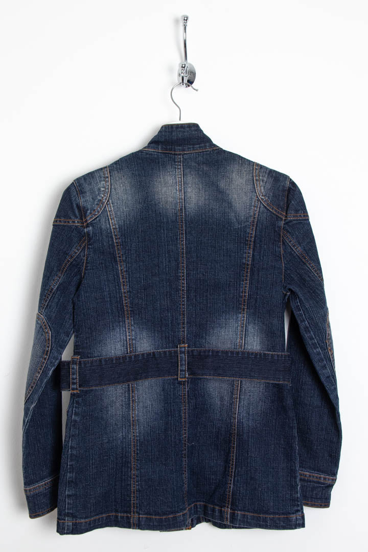 Image of Women's Belted Denim Military Jacket (S)