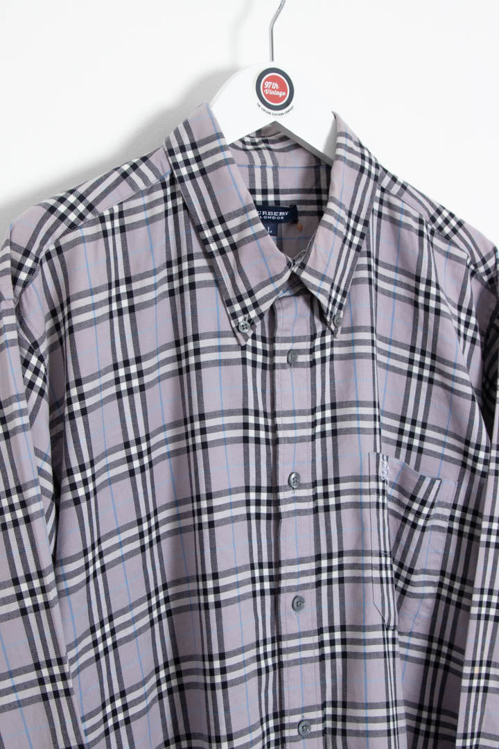Image of Burberry Long Sleeve Checkered Shirt (L)