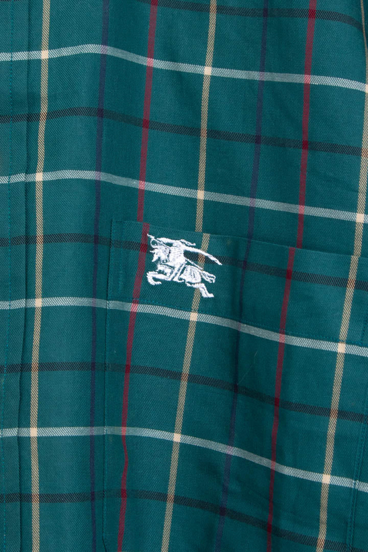 Image of Burberry Long Sleeve Windowpane Shirt (M)