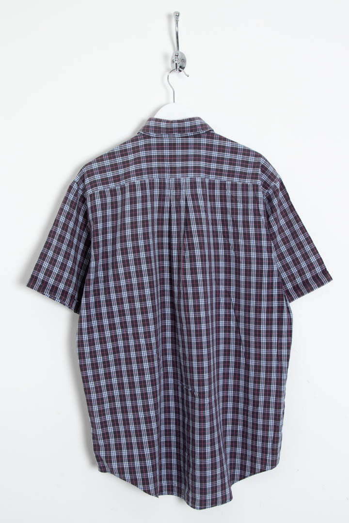 Image of Burberry Short Sleeve Checkered Shirt (L)