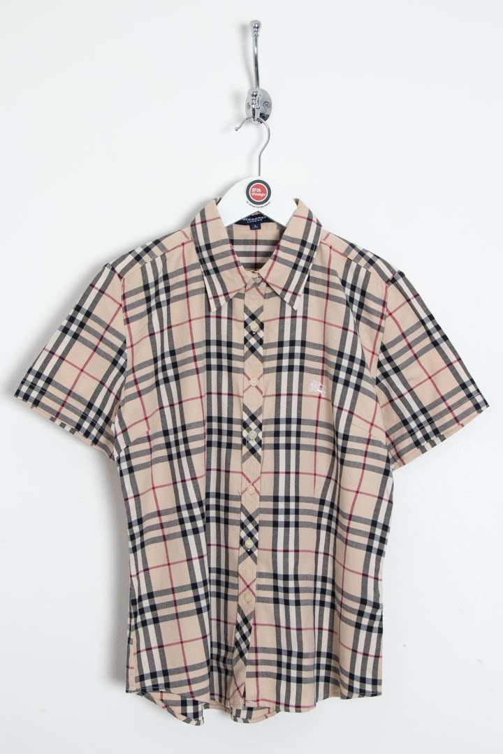 Image of Women's Burberry Nova Check Short Sleeve Shirt (M)