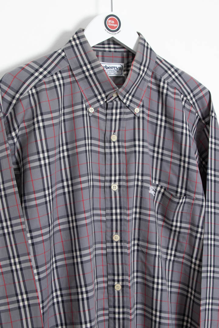 Image of Burberry Long Sleeve Checkered Shirt (L)