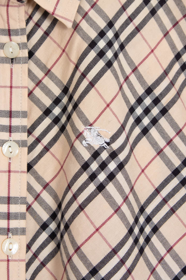 Image of Women's Burberry Nova Check Short Sleeve Shirt (S)