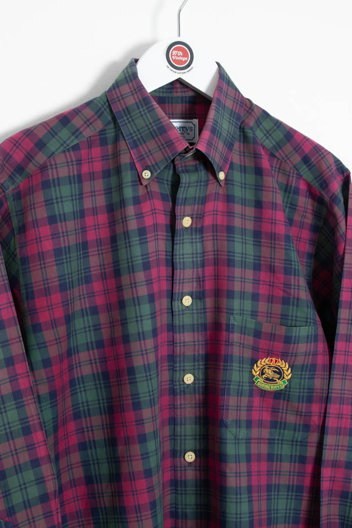 Image of Burberry Long Sleeve Checkered Shirt (S)