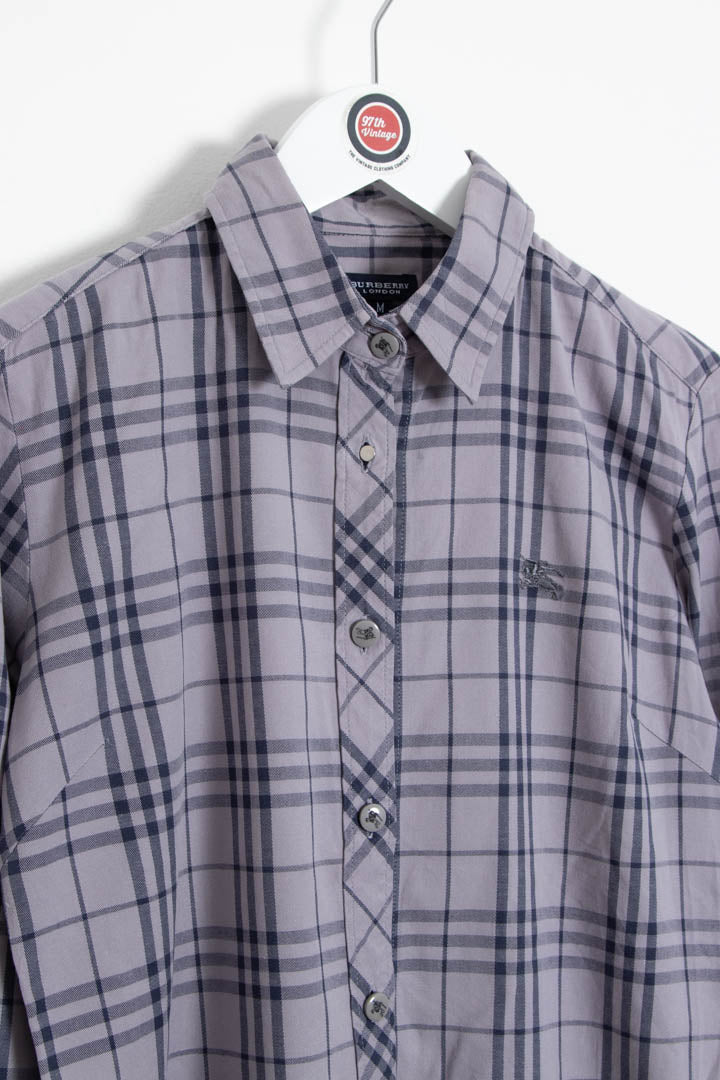 Image of Women's Burberry Long Sleeve Checkered Shirt (S)