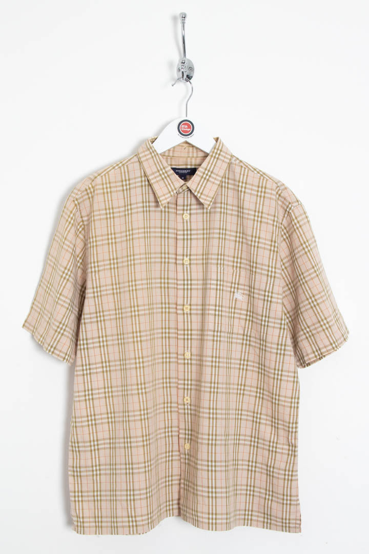 Image of Burberry Short Sleeve Checkered Shirt (M)
