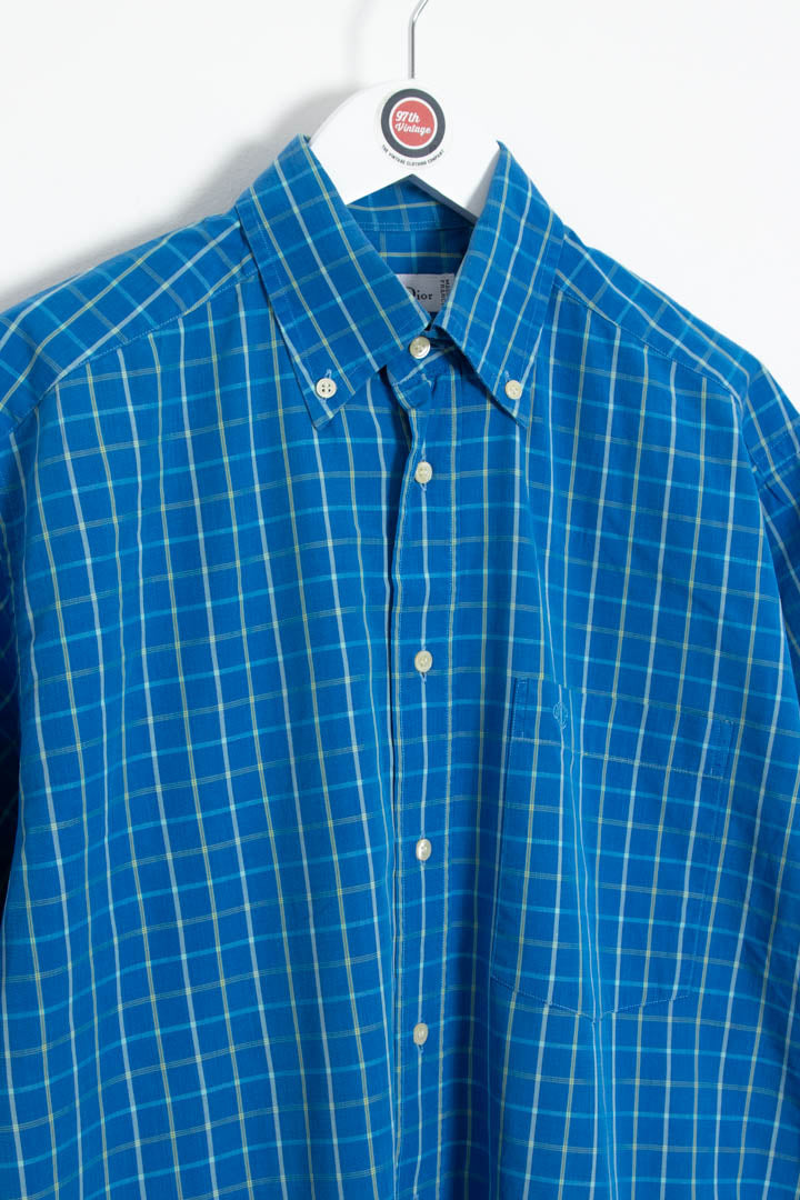 Image of Christian Dior Short Sleeve Checkered Shirt (M)