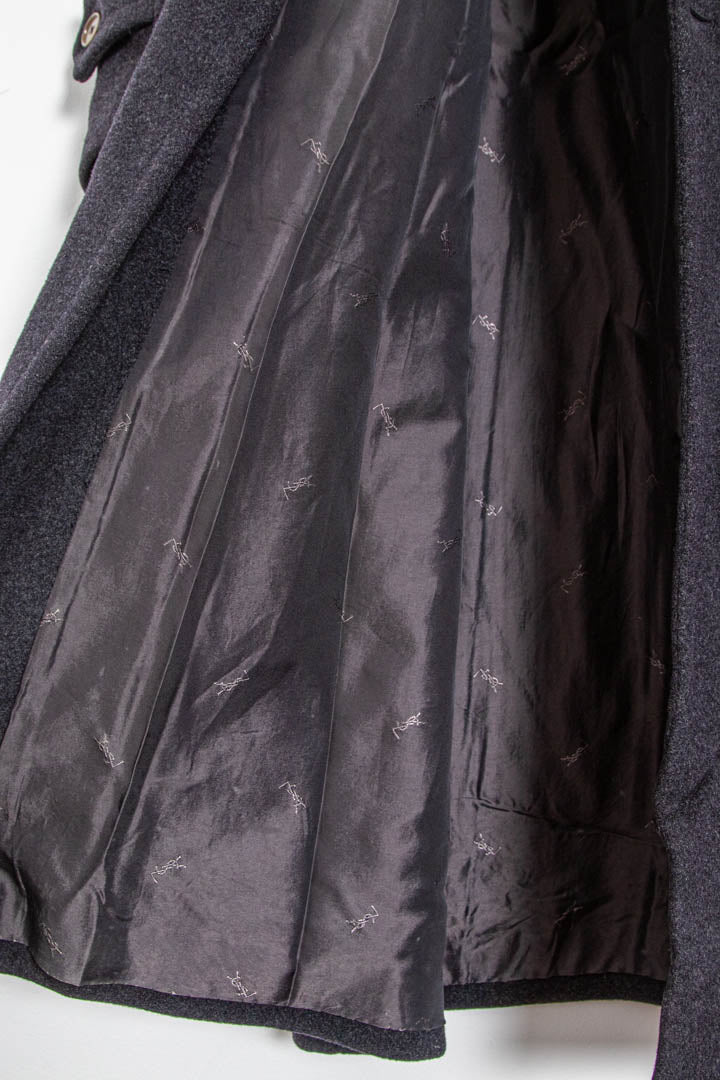 Image of Yves Saint Laurent Cashmere Wool Overcoat (XL)