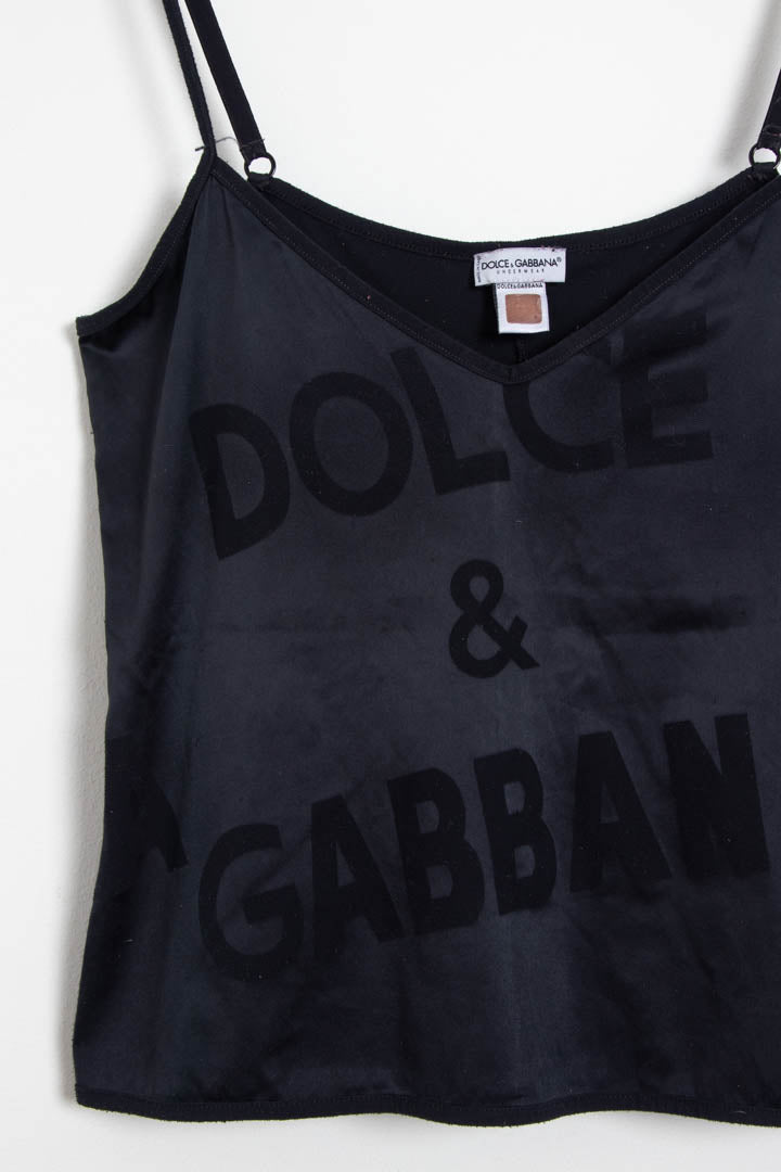 Image of Women's D&G Satin Cami Vest Top (UK 12)