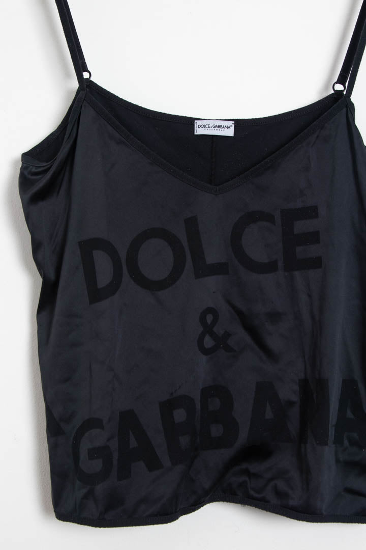 Image of Women's D&G Satin Cami Vest Top (UK 14)