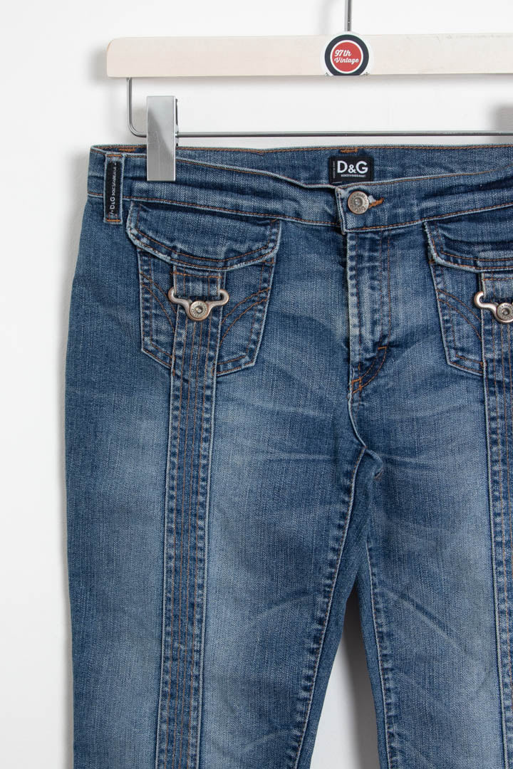 Image of Women's D&G Denim Capri Trousers (UK 8)