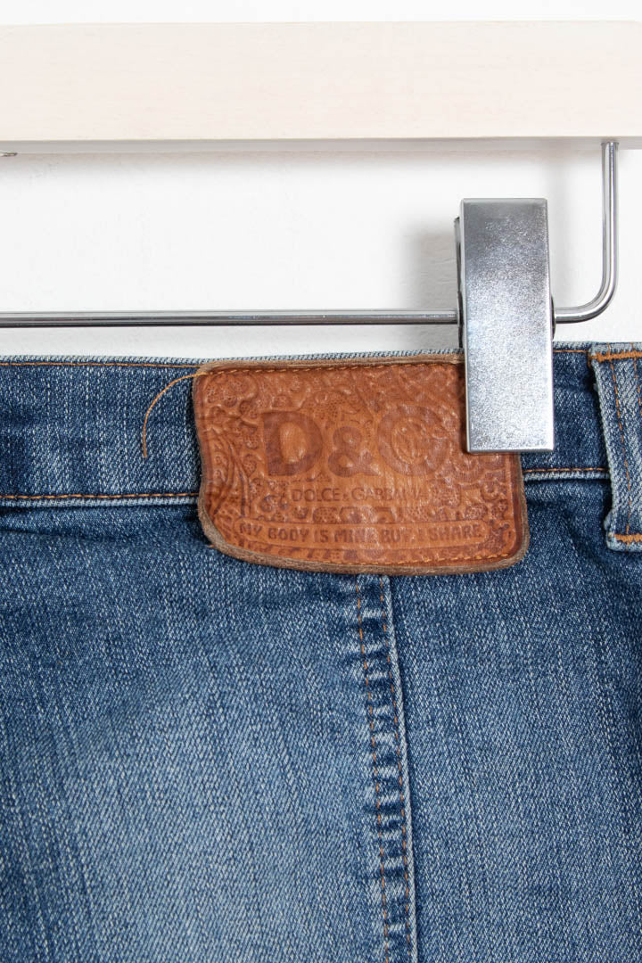 Image of Women's D&G Denim Capri Trousers (UK 8)