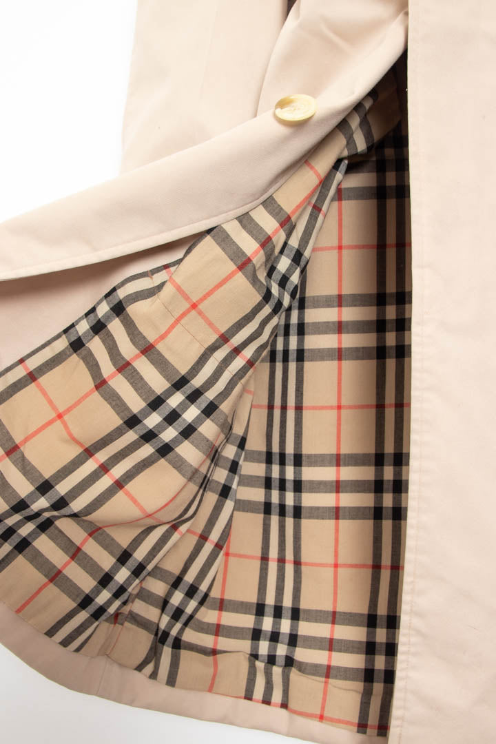 Image of Burberry Nova Check Lined Trench Coat (M)