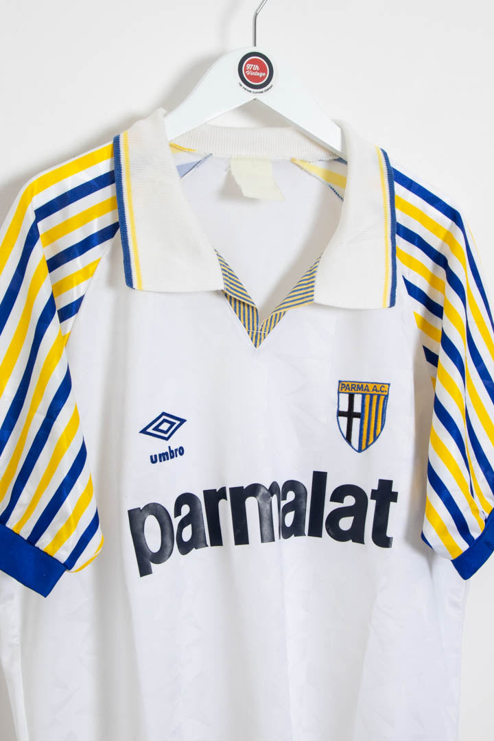 Image of 1990-91 Parma Home Umbro Football Shirt (M)