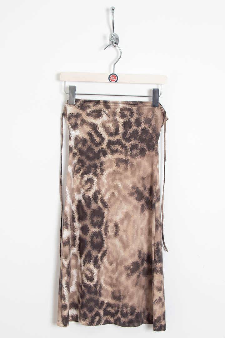 Image of Women's Just Cavalli Leopard Print Bandeau Mini Bodycon Dress (UK 8)