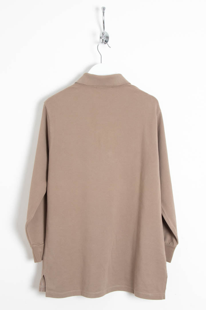 Image of Burberry Long Sleeve Polo Shirt (L)