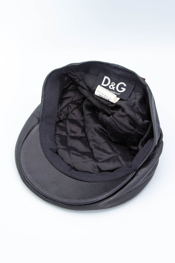 Image of D&G Leather Flat Cap