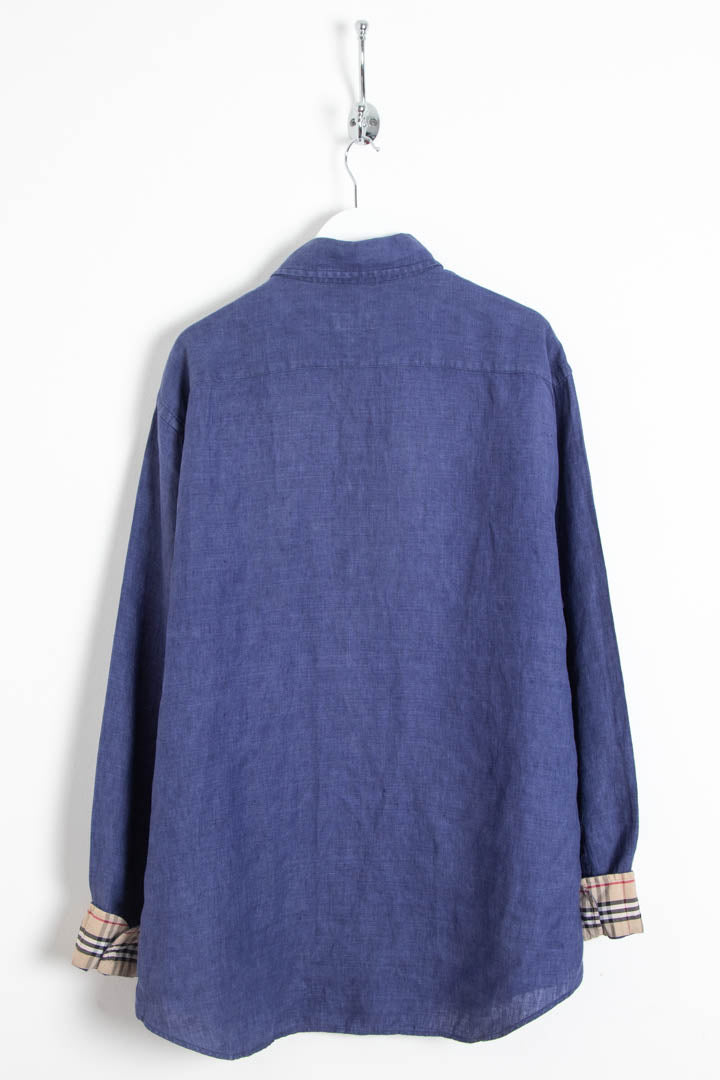 Image of Burberry Long Sleeve Linen Shirt (XL)