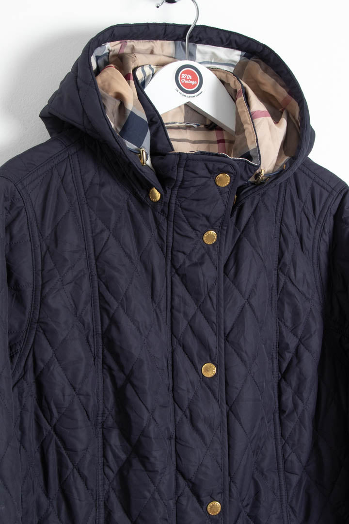 Image of Women's Barbour Millfire Quilted Hooded Jacket (XL)