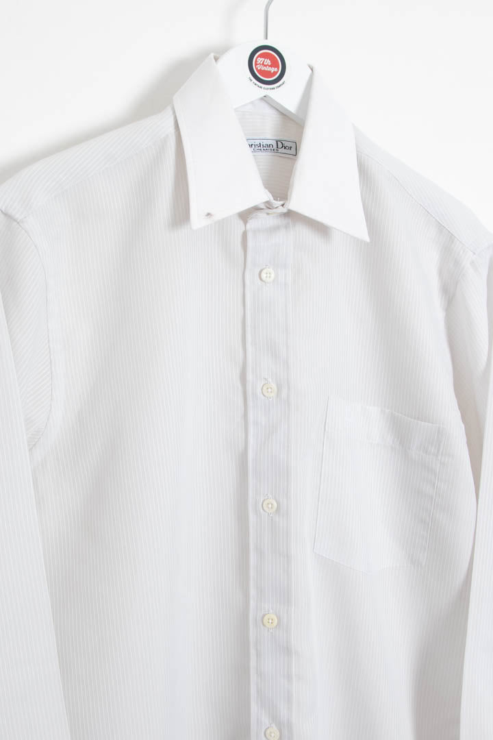 Image of Christian Dior Long Sleeve Pinstripe Shirt (S)