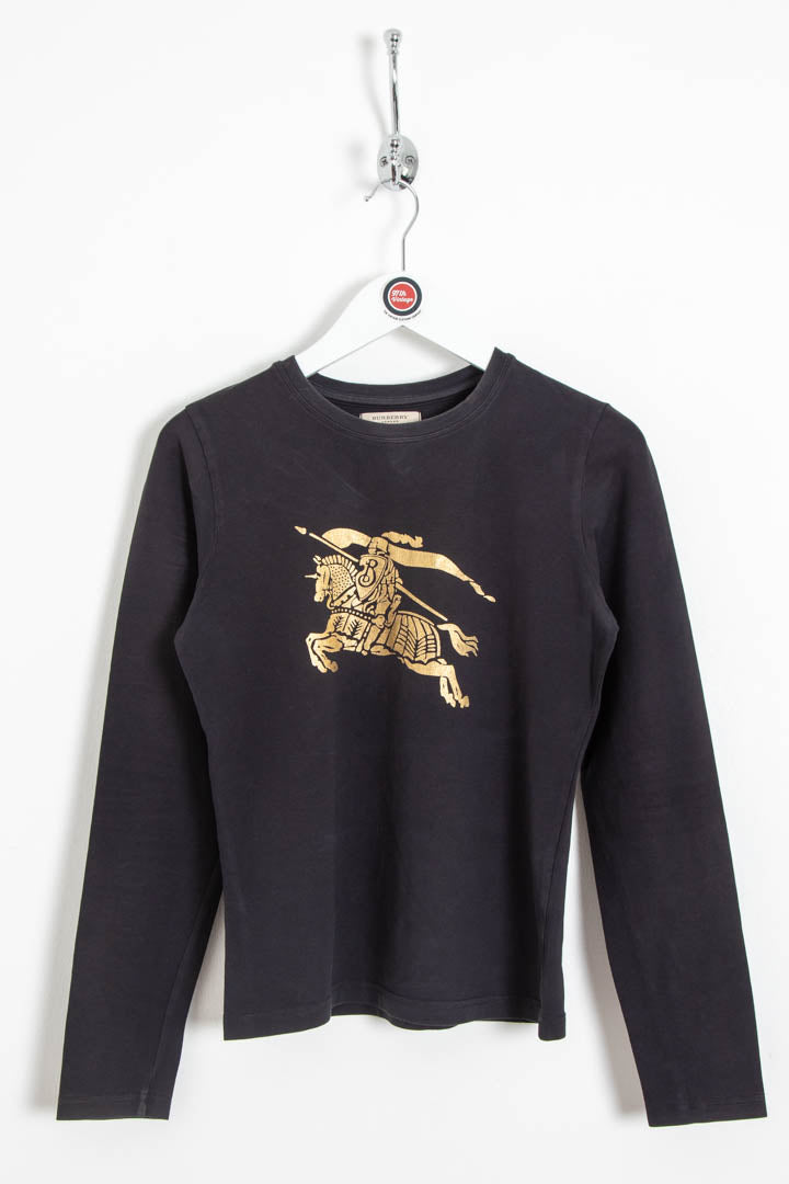 Image of Women's Burberry Big Logo Long Sleeve Top (S)
