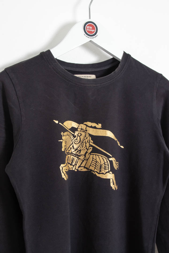 Image of Women's Burberry Big Logo Long Sleeve Top (S)