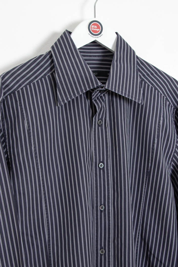 Image of Gucci Long Sleeve Pinstripe Shirt (M)