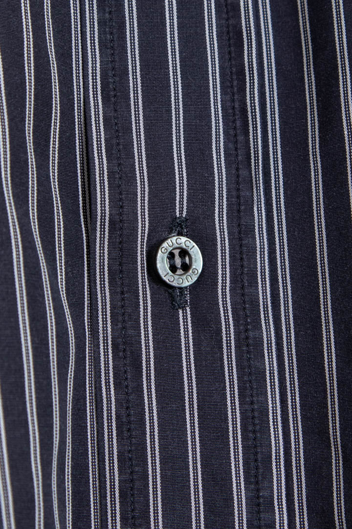 Image of Gucci Long Sleeve Pinstripe Shirt (M)