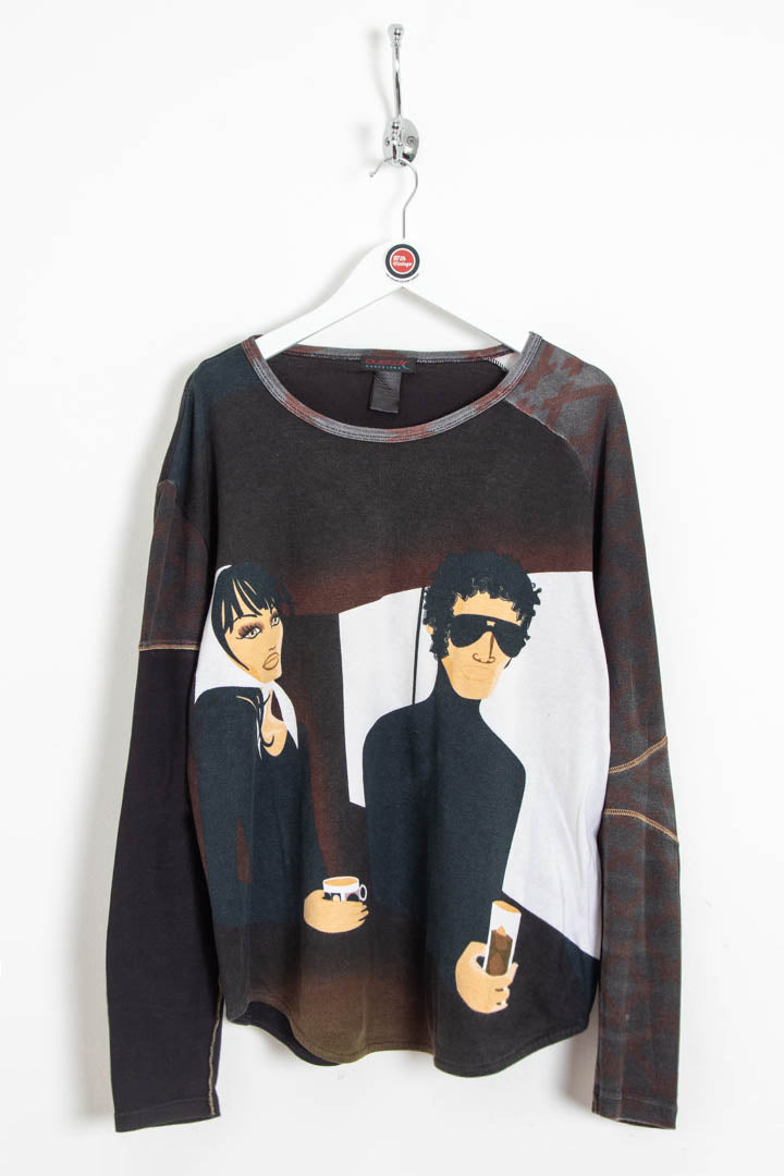 Image of Women's Custo Barcelona Long Sleeve Graphic Top (UK 14)