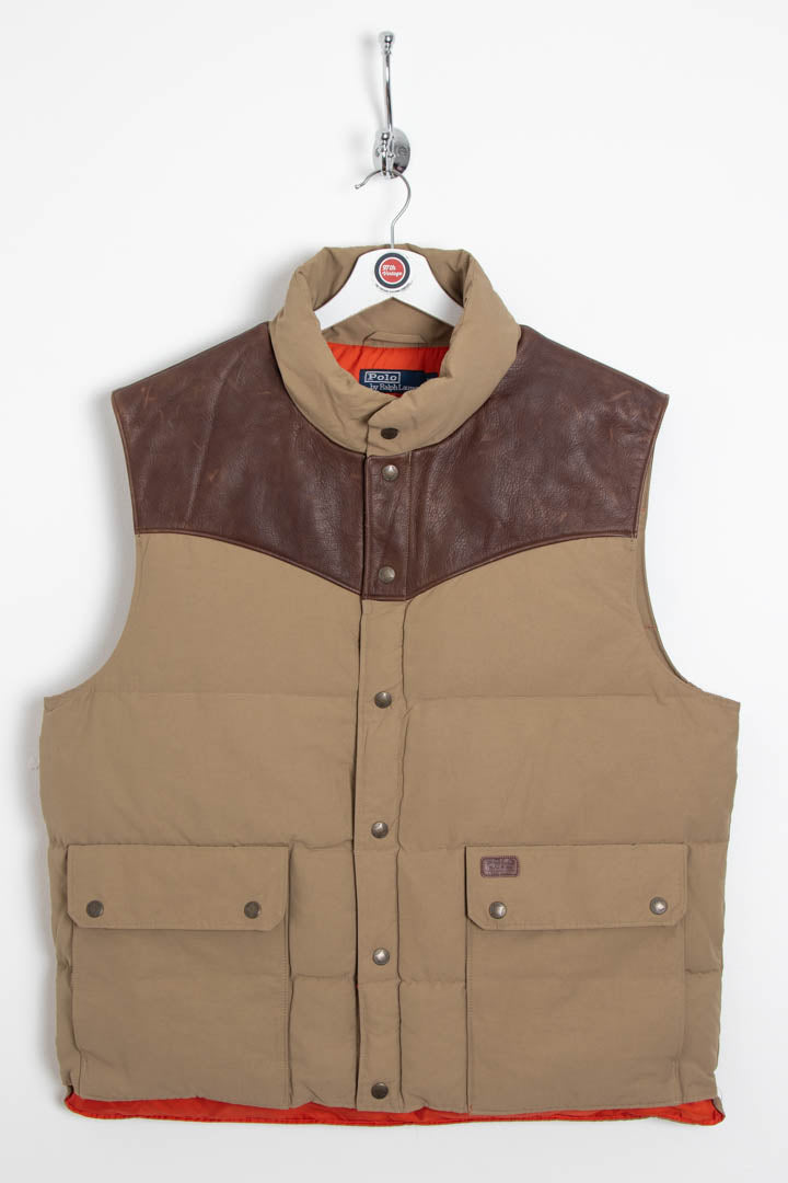 Polo Ralph Lauren Down Leather Puffer Vest (XL) – 97th Vintage