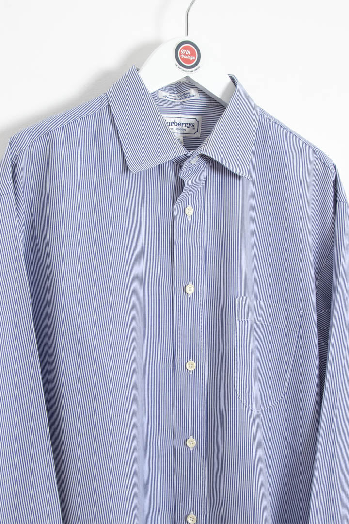 Image of Burberry Long Sleeve Pinstripe Shirt (XXL)