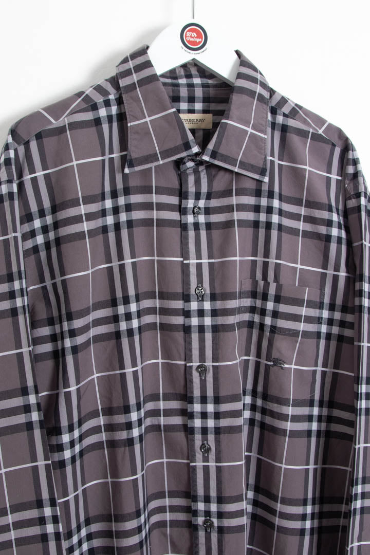 Image of Burberry Long Sleeve Checkered Shirt (XXL)