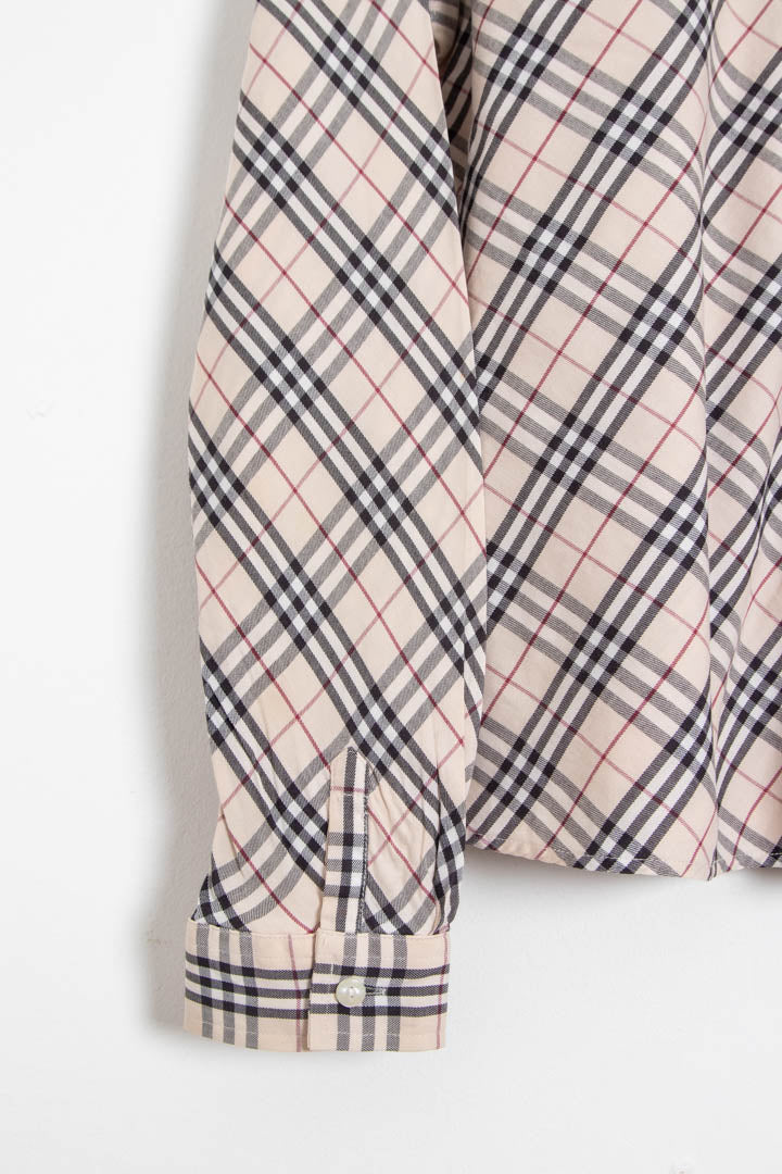 Image of Women's Burberry Nova Check Long Sleeve Shirt (M)