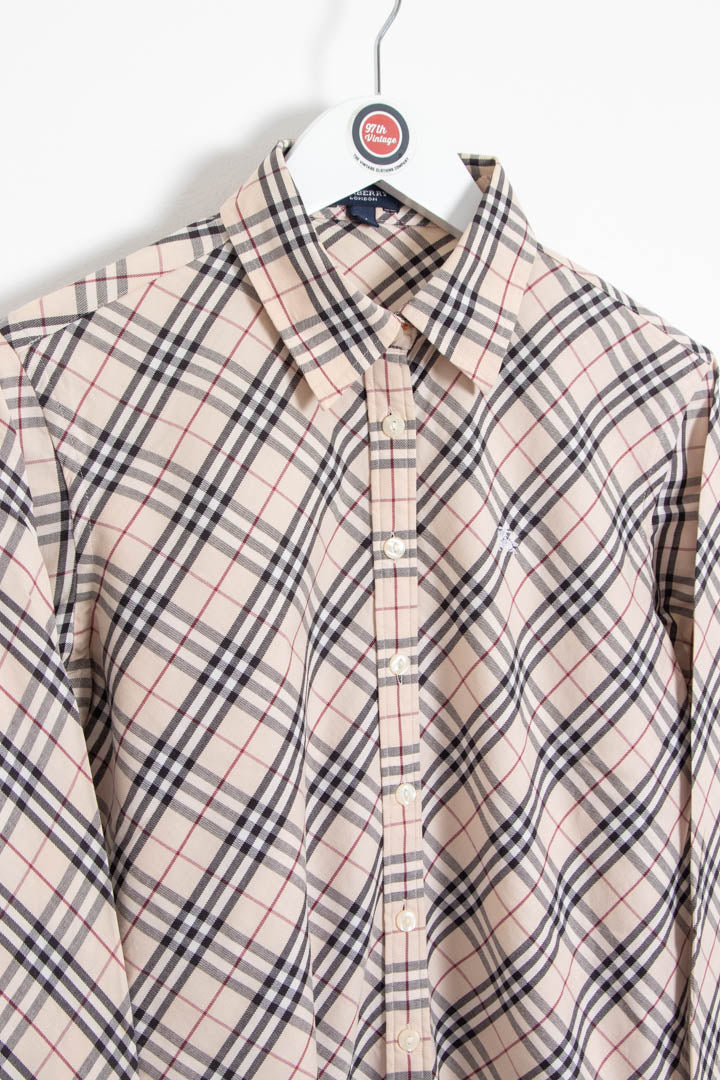 Image of Women's Burberry Nova Check Long Sleeve Shirt (M)