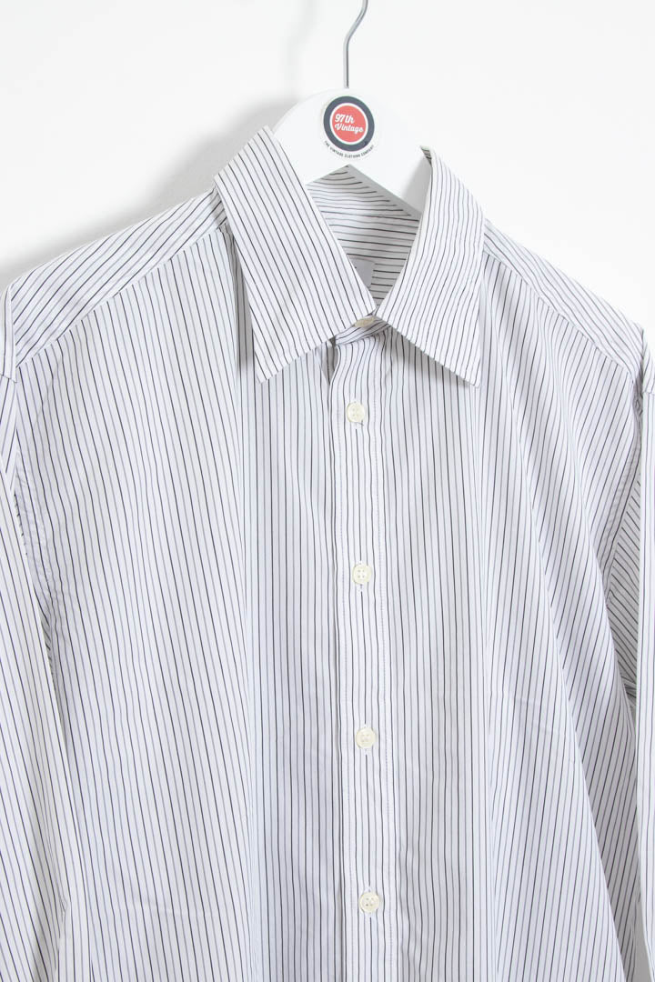 Image of Versace Long Sleeve Pinstripe Shirt (S)
